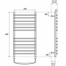 Водяной полотенцесушитель Point Альфа PN05148S П12 400x800 Хром