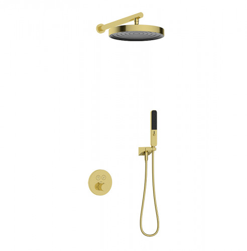 Душевая система Kaiser Sano 08277-3 с термостатом цвет Шлифованное золото