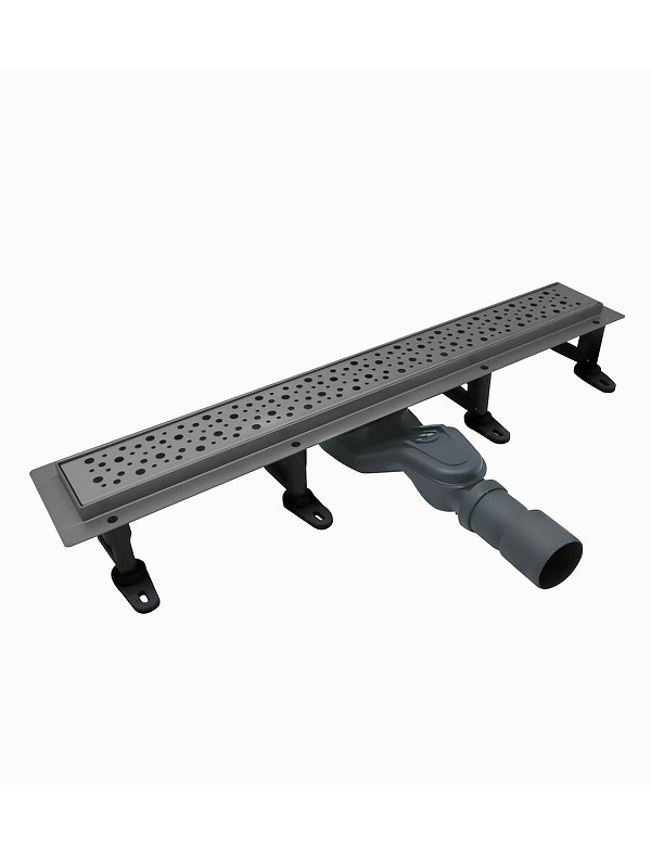 Душевой лоток Cezares Движение (Slider) SLIDER-LD-60-GM с решеткой цвет Оружейная сталь