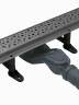 Душевой лоток Cezares Движение (Slider) SLIDER-LD-60-GM с решеткой цвет Оружейная сталь