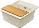 Кухонная мойка Aquaton Беллис 57 1A724932BS240 Жемчуг искусственный камень (литьевой мрамор) встраиваемый