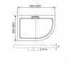 Душевой поддон из искусственного камня RGW GWS-41R 120х90 03150492-01R Белый