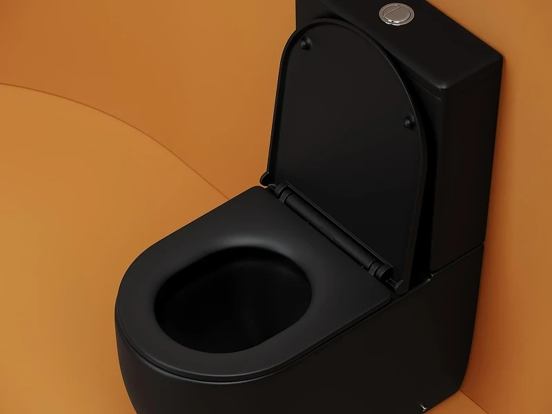 Унитаз компакт Ceramicanova Metropol CN4001T-BMB цвет Черный матовый без бачка с сиденьем Микролифт