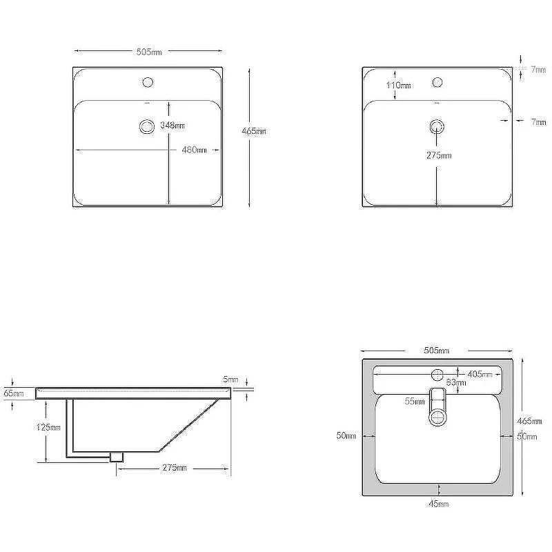 Раковина Aquanet Flash 50 333265 Белая