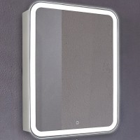 Зеркальный шкаф Azario Фиджи 60 LED-00002364 с подсветкой Белый МДФ / ЛДСП, стекло