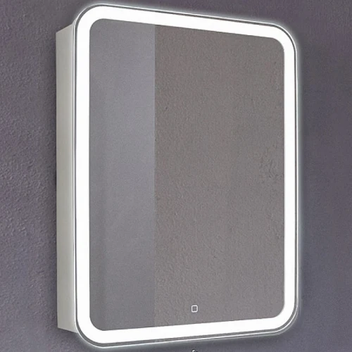 Зеркальный шкаф Azario Фиджи 60 LED-00002364 с подсветкой Белый МДФ / ЛДСП, стекло