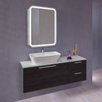 Зеркальный шкаф Azario Фиджи 60 LED-00002364 с подсветкой Белый МДФ / ЛДСП, стекло