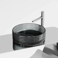 Раковина-чаша Ceramicanova Cristal 36 CN6060 Черная стекло накладная
