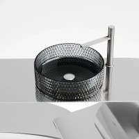 Раковина-чаша Ceramicanova Cristal 36 CN6060 Черная стекло накладная