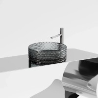 Раковина-чаша Ceramicanova Cristal 36 CN6060 Черная стекло накладная