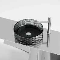 Раковина-чаша Ceramicanova Cristal 36 CN6060 Черная стекло накладная