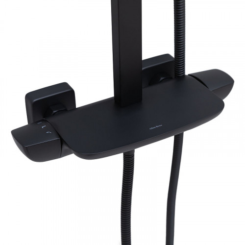 Душевая система Allen Brau Infinity 5.21030-31 Черная матовая латунь на стену