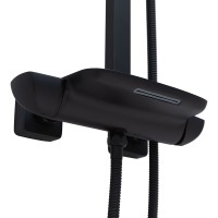 Душевая система Allen Brau Infinity 5.21030-31 Черная матовая латунь на стену
