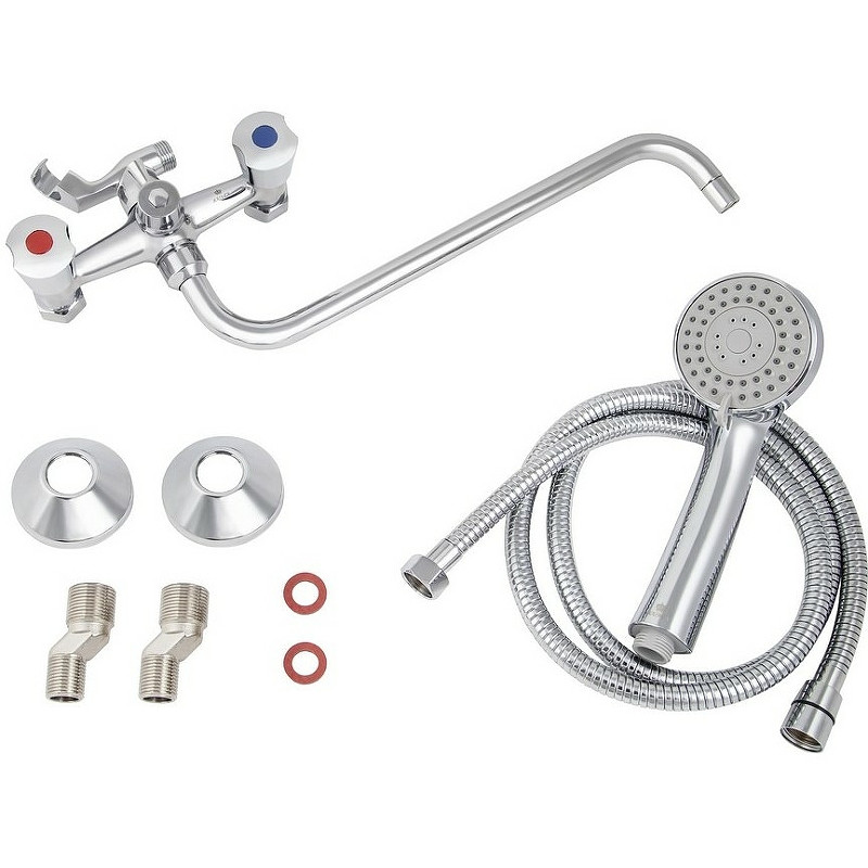 Смеситель для ванны Kaiser Luna 11080Shar универсальный Хром латунь на стену