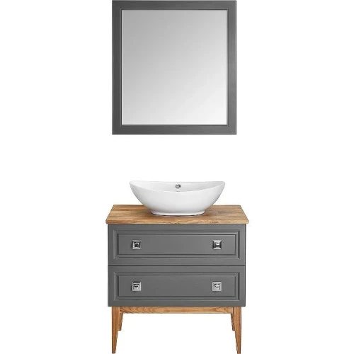 Комплект мебели для ванной ASB-Woodline Каталина 80 Grey 120951 Серый