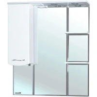 Зеркало со шкафом Bellezza Мари 85 L 4612914002016 с подсветкой Белое МДФ / ЛДСП, стекло
