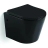 Комплект унитаза CeramaLux B2330В с инсталляцией Berges Novum L5 040215 с сиденьем Микролифт и Черной матовой клавишей смыва фаянс подвесной