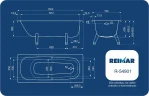 Стальная ванна ВИЗ Reimar 150x70 R-56901 цвет Белая орхидея без антискользящего покрытия