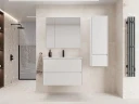 Тумба под раковину Style Line Лима 80 ЛС-00002354 подвесная цвет Белый матовый