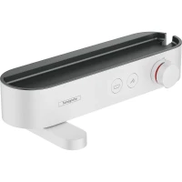 Смеситель для ванны Hansgrohe ShowerTabletSelect 400 24340700 с термостатом Белый матовый латунь на стену