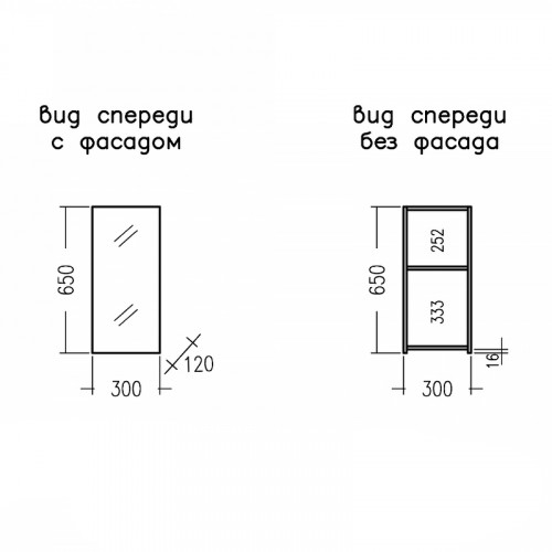 Зеркальный шкаф СанТа Аврора 30 700330 Белый