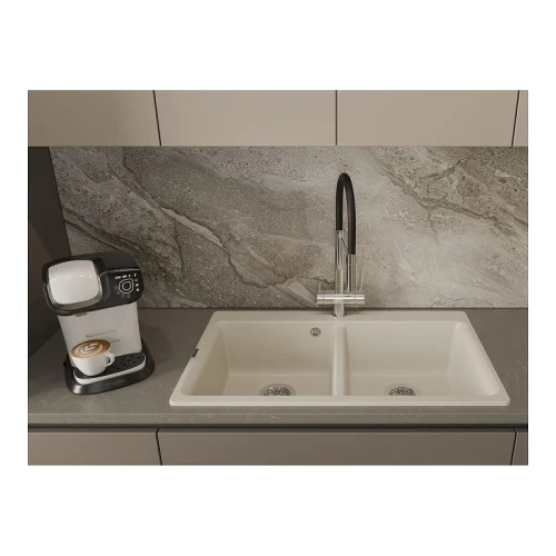 Кухонная мойка Rivelato Axel X-90-2D beige scuro цвет Темно-бежевый