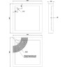 Акриловый поддон для душа Aquanet НХ108 80x80 180693 квадратный Белый