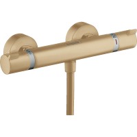Смеситель для душа Hansgrohe Ecostat 13116140 с термостатом Шлифованная бронза латунь на стену