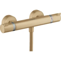 Смеситель для душа Hansgrohe Ecostat 13116140 с термостатом Шлифованная бронза латунь на стену