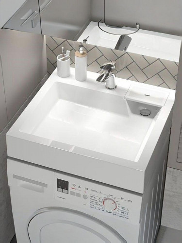 Раковина Uperwood Vission 60 45483000001 на стиральную машину цвет Белый глянцевый