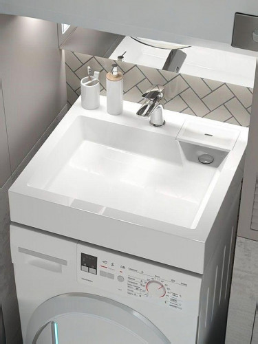Раковина Uperwood Vission 60 45483000001 на стиральную машину цвет Белый глянцевый