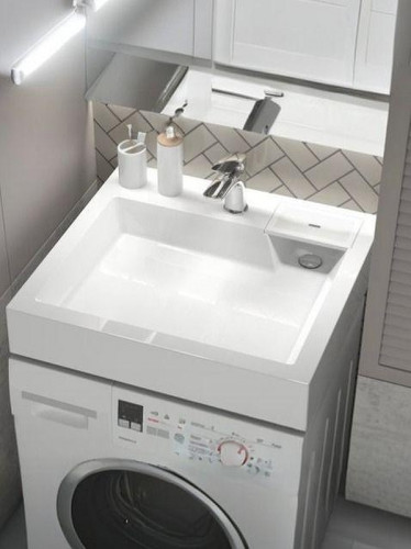Раковина Uperwood Vission 60 45483000001 на стиральную машину цвет Белый глянцевый