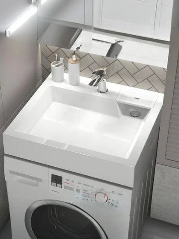 Раковина Uperwood Vission 60 45483000001 на стиральную машину цвет Белый глянцевый