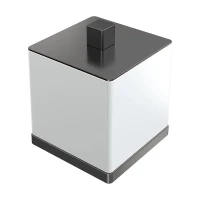Диспенсер для ватных дисков Boheme Qubic 10964-GM цвет Оружейная сталь