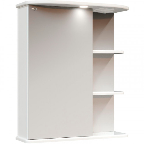 Зеркальный шкаф Onika Карина 60.01 L 206009 с подсветкой Белый МДФ / ЛДСП, стекло