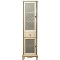 Шкаф пенал Opadiris Омега 45 L 00-00001616 Слоновая кость МДФ / ЛДСП, массив дерева, стекло