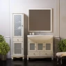 Шкаф пенал Opadiris Омега 45 L 00-00001616 Слоновая кость МДФ / ЛДСП, массив дерева, стекло