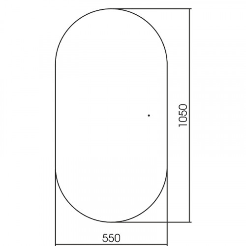 Зеркало Abber Kontur 55 AG6302SCB с подсветкой Черное с бесконтактным выключателем и диммером стекло
