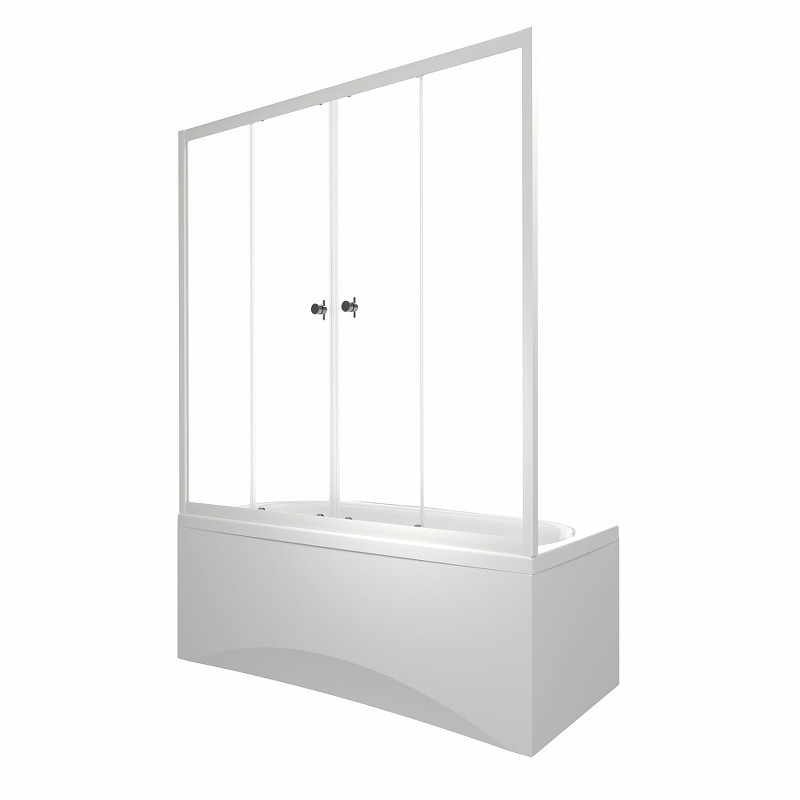 Шторка на ванну Triton Ультра 170 Щ0000065751 профиль Белый стекло прозрачное