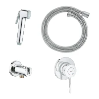 Гигиенический душ со смесителем Grohe BauClassic 124434 Хром