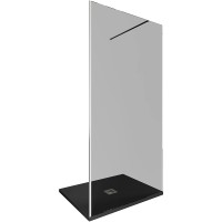 Душевая перегородка Allen Brau Infinity 1 100 3.21014.BA.T профиль Серебро браш стекло тонированное