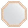 Зеркало Evoform Octagon 65х65 BY 3974 в багетной раме - Беленый дуб 57