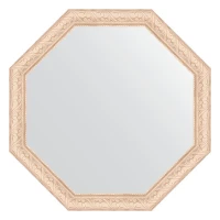 Зеркало Evoform Octagon 65х65 BY 3974 в багетной раме - Беленый дуб 57