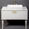 Тумба под раковину Boheme Armadi Art Vallessi Avangarde Linea 100 842-100-WG подвесная Белая Золото МДФ / ЛДСП