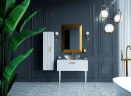 Тумба под раковину Boheme Armadi Art Vallessi Avangarde Linea 100 842-100-WG подвесная Белая Золото МДФ / ЛДСП