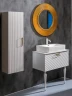 Тумба под раковину Boheme Armadi Art Vallessi Avangarde Linea 100 842-100-WG подвесная Белая Золото МДФ / ЛДСП