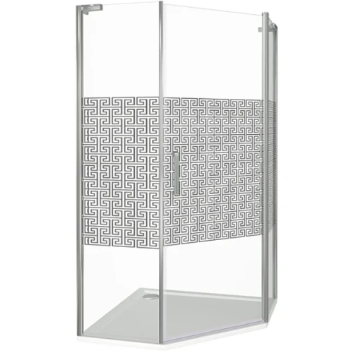 Душевой уголок Good Door Fantasy PNT-90-F-CH 90x90 профиль Хром стекло прозрачное с рисунком