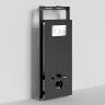 Инсталляция WasserKRAFT Salm 27TLT.010.ME.BL.CH02 для унитаза Черное стекло с клавишей смыва Хром