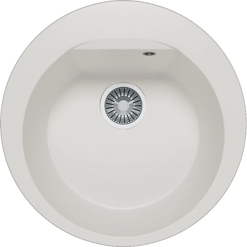 Кухонная мойка Polygran Atol-520 №36 627451 Белый хлопок искусственный камень (литьевой мрамор) встраиваемый