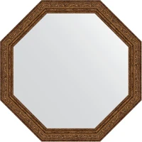 Зеркало Evoform Octagon 60х60 BY 3695 в багетной раме - Виньетка состаренная бронза 56 мм